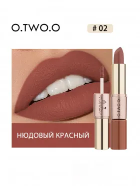 9107-02 O.TWO.O Помада Rose Gold 2 in 1 Matte Lipstic &amp; Liquid Lipstik 3.5 g