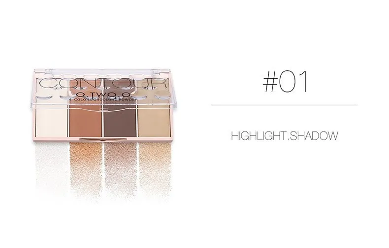 9110-03 O.TWO.O Хайлайтер Contour Grooming Powder 4 цвета 24g