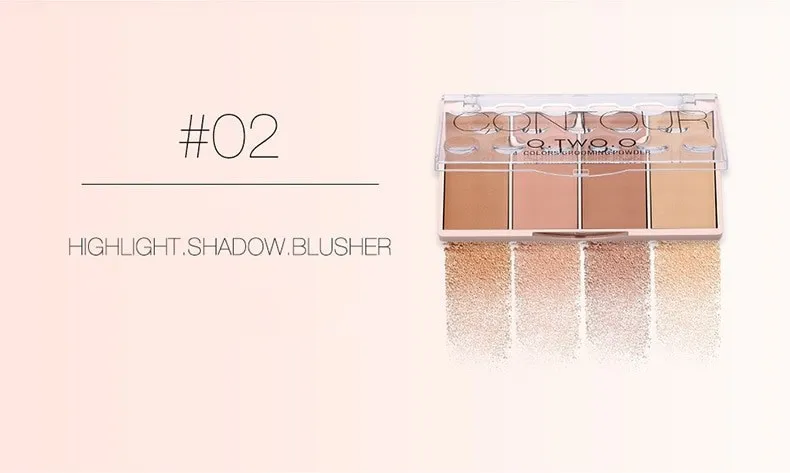 9110-03 O.TWO.O Хайлайтер Contour Grooming Powder 4 цвета 24g