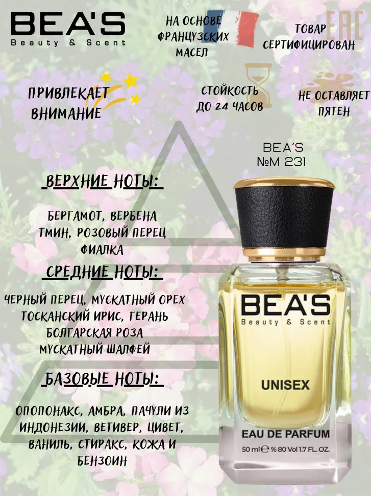 Парфюм BEA'S 50 ml M 231 Tom Ford Noir for men