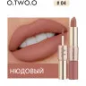 9107-04 O.TWO.O Помада Rose Gold 2 in 1 Matte Lipstic & Liquid Lipstik 3.5 g
