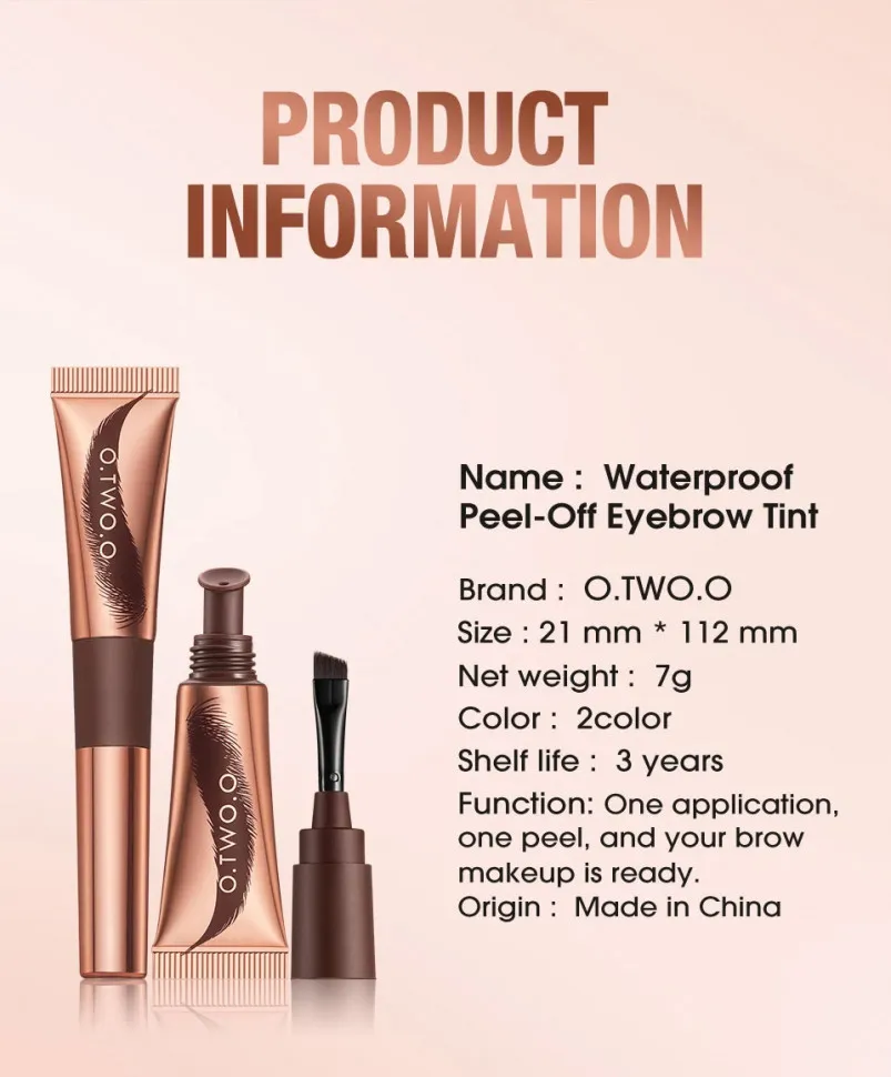 SC071-B01 O.TWO.O Гель для бровей водостойкий Светло-коричневый 7g