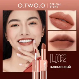 SC036-02 O.TWO.O Матовая губная помада и вельветовый тинт 2в1 2.5 g. x 4 g.