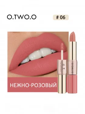 9107-06 O.TWO.O Помада Rose Gold 2 in 1 Matte Lipstic &amp; Liquid Lipstik 3.5 g