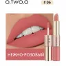 9107-06 O.TWO.O Помада Rose Gold 2 in 1 Matte Lipstic & Liquid Lipstik 3.5 g