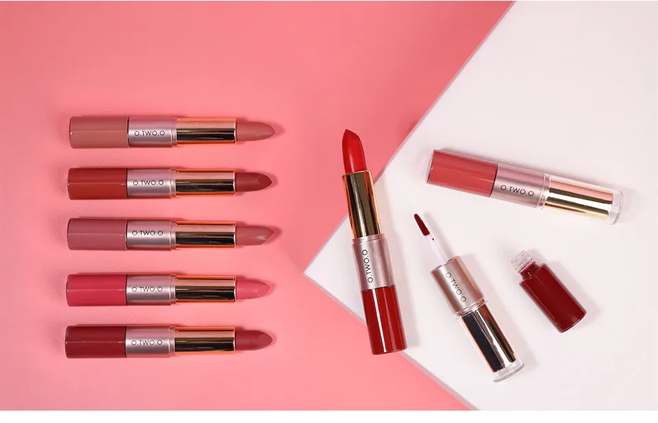 9107-07 O.TWO.O Помада Rose Gold 2 in 1 Matte Lipstic & Liquid Lipstik 3.5 g