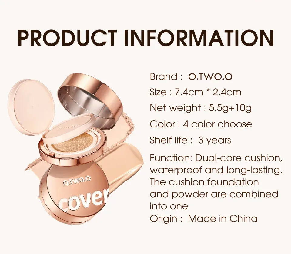 SC067-120 O.TWO.O Крем кушон и пудра для лица 2в1 5,5g+10g Натуральный
