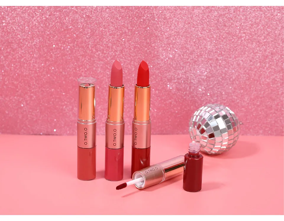 9107-10 O.TWO.O Помада Rose Gold 2 in 1 Matte Lipstic & Liquid Lipstik 3.5 g