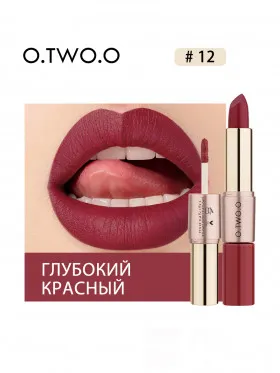 9107-12 O.TWO.O Помада Rose Gold 2 in 1 Matte Lipstic &amp; Liquid Lipstik 3.5 g
