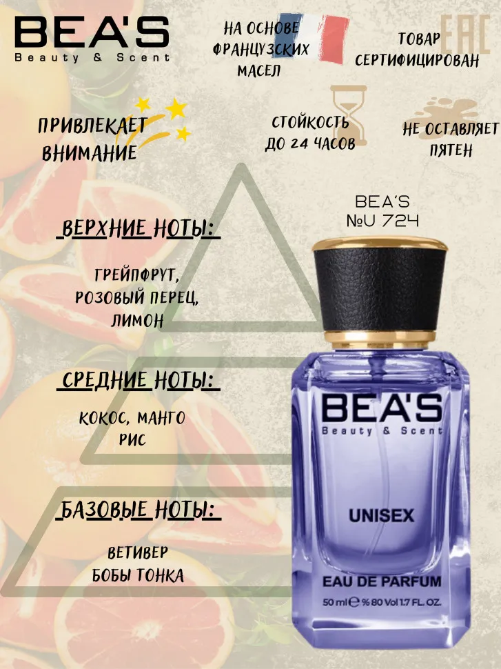 Парфюм BEA'S 50 ml U 724 K Moonlight in Heaven unisex